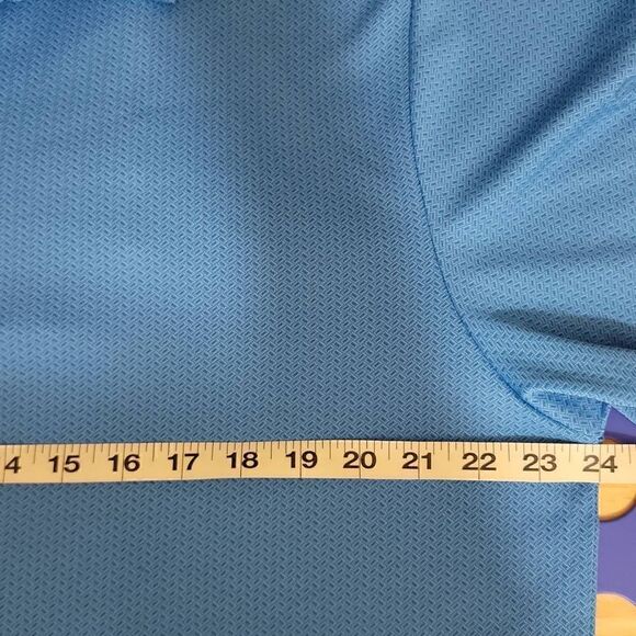 PGA Tour Golf Polo Short Sleeve Shirt Blue Large - Picture 10 of 14